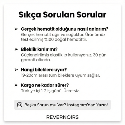 Güç ve İhtişamı Yenileyen Hematit Bilekliği